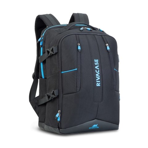 RIVACASE PLECAK NA LAPTOP DLA GRACZY 17,3" BORNEO, CZARNY, GAMING, Z MATERIAŁU WODOODPORNEGO