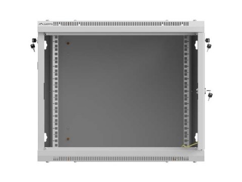 SZAFA INSTALACYJNA RACK WISZĄCA 19" 9U 600X600 SZARA DRZWI PERFOROWANE LANBERG (FLAT PACK)