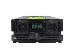 Green Cell Przetwornica napięcia PowerInverter LCD 12 V 2000W/4000W z wyświetlaczem LCD - czysty sinus