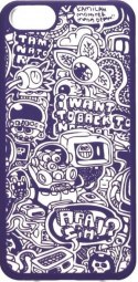 Etui iPhone 5/5S/SE komiks fiolet