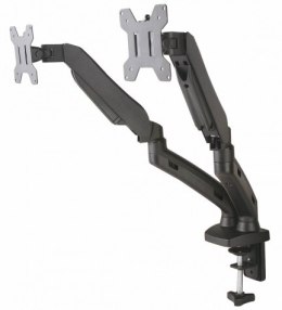 Uchwyt biurkowy na sprężynie gazowej do 2 monitorów RAMART L-13GD (13 - 27