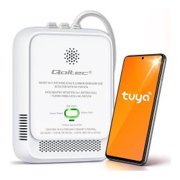 Czujnik Qoltec wycieku gazu ziemnego i tlenku węgla