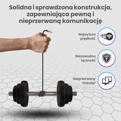 Extralink Kabel sieciowy skrętka CAT6 FTP (F/UTP) V2 Zewnętrzny 305M