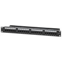 INTELLINET Patch Panel 24x RJ45 Cat6 UTP ze wspornikiem do kabli 721035