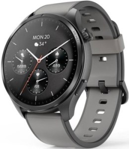 Hama Smartwatch 9000 czarno-szara koperta, czarno-szary pasek silikonowy