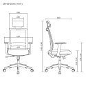 ERGO OFFICE FOTEL BIUROWY ERGONOMICZNY PREMIUM ER-425 Z WYSOKIM OPARCIEM MAX 150KG