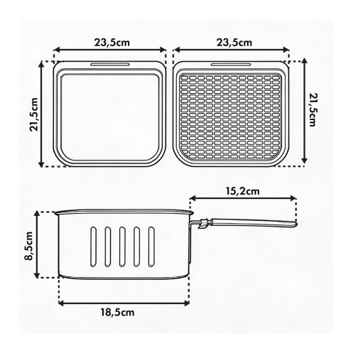 GREENBLUE FRYTKOWNICA BEZTŁUSZCZOWA AIR FRYER, MOCNA 1800W, POJEMNOŚĆ 10L, 8 PROGRAMÓW, AKCESORIA, TIMER GB950