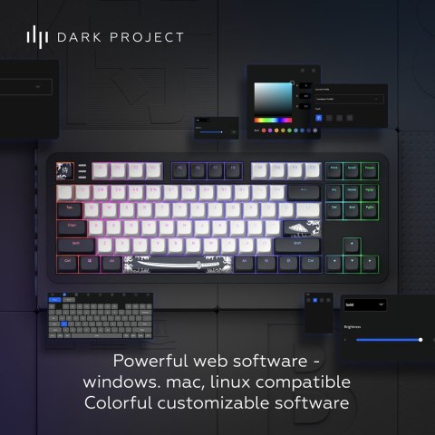 Klawiatura Dark Project ALU Bushido RGB G3MS Moonstone