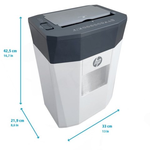 Niszczarka HP OneShred Auto 80CC HPN281780CCOF-05 rozdrabnianie krzyżowe 68dB 22cm Biała