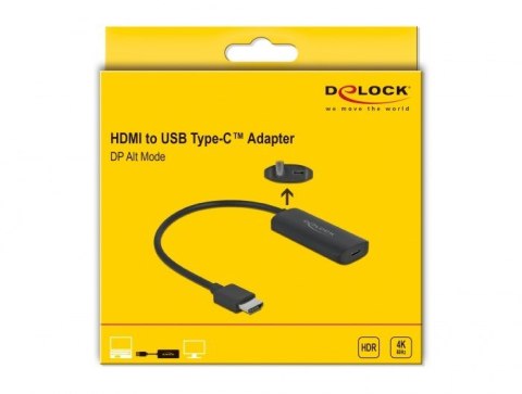 DeLOCK Adapter HDMI-A męski > USB Type-C żeński czarny
