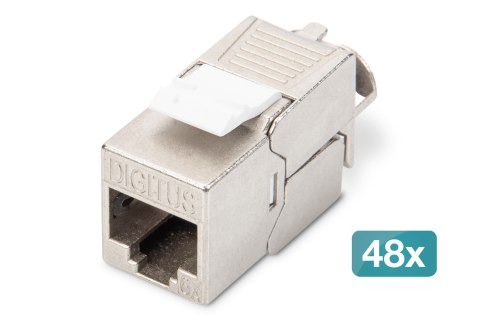 Digitus Moduł CAT 6A Keystone, ekranowany, beznarzędziowe złącze montażowe - 48 szt.
