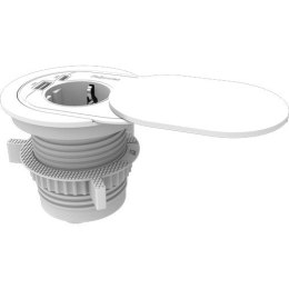 Fellowes 100137178 rozgałęziacz 2 m 1 x gniazdo sieciowe Wewnętrzna Biały