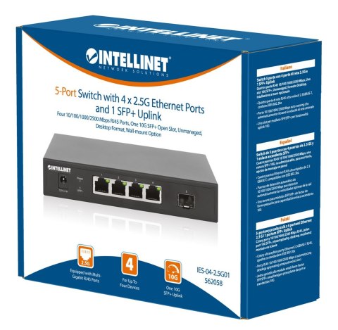 Intellinet 562058 przełącznik sieciowy Nie zarządzany 2.5G Ethernet (100/1000/2500) Czarny
