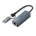 Lindy 43415 huby i koncentratory USB 3.2 Gen 2 (3.1 Gen 2) Type-C 5000 Mbit/s Szary