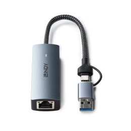 Lindy 43415 huby i koncentratory USB 3.2 Gen 2 (3.1 Gen 2) Type-C 5000 Mbit/s Szary