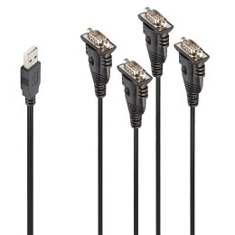 Lindy 42675 kabel równoległy Czarny 0,94 m USB Typu-A DB-9