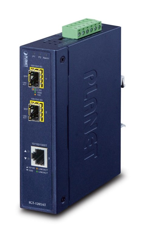 PLANET IGT-1205AT konwerter sieciowy 1000 Mbit/s Niebieski