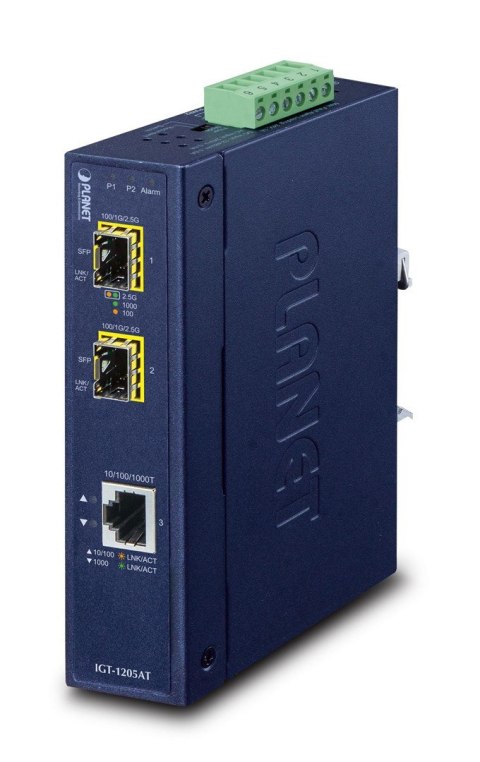 PLANET IGT-1205AT konwerter sieciowy 1000 Mbit/s Niebieski