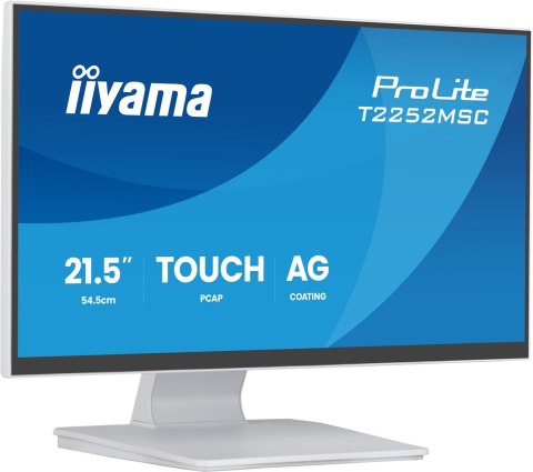 Monitor LCD 21,4" iiyama ProLite T2252MSC-W2AG 1920x1080px Full HD Ekran dotykowy Biały