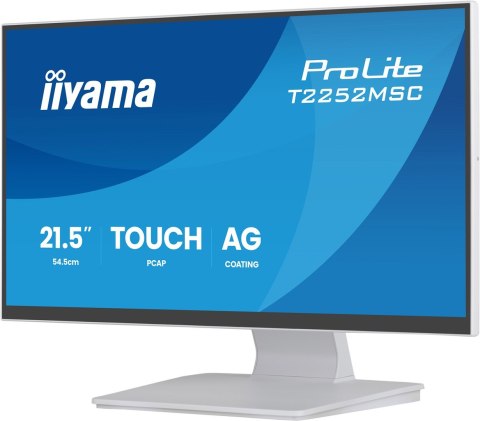 Monitor LCD 21,4" iiyama ProLite T2252MSC-W2AG 1920x1080px Full HD Ekran dotykowy Biały