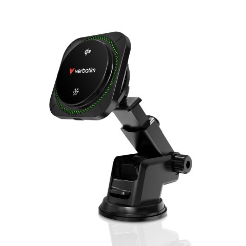 Verbatim Charge 'n' Drive Qi2 RGB Smartfon Czarny USB Bezprzewodowe ładowanie Szybkie ładowanie Automatyczna