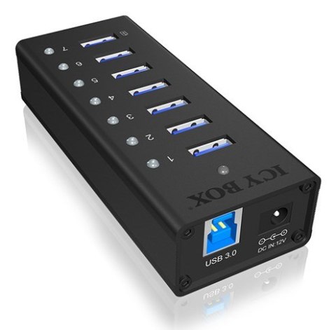 ICY BOX IB-AC618 USB 3.2 Gen 1 (3.1 Gen 1) Type-B 5000 Mbit/s Czarny