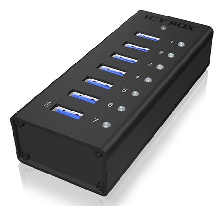 ICY BOX IB-AC618 USB 3.2 Gen 1 (3.1 Gen 1) Type-B 5000 Mbit/s Czarny