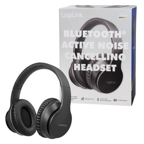 LogiLink BT0053 słuchawki/zestaw słuchawkowy Bezprzewodowy Opaska na głowę Muzyka Bluetooth Czarny