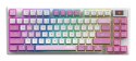 MSI FORGE GK600 TKL WIRELESS VIOLET klawiatura Gaming USB + Bluetooth QWERTY Hiszpański Różowy, Fioletowy, Biały