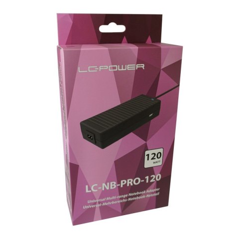 LC-Power LC-NB-PRO-120 adapter zasilający/ inwentor Wewnętrzna 120 W Czarny