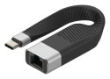 Techly ICOC USBC-RJ45 kabel sieciowy Czarny 0,144 m