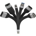 Techly ICOC USBC-RJ45 kabel sieciowy Czarny 0,144 m