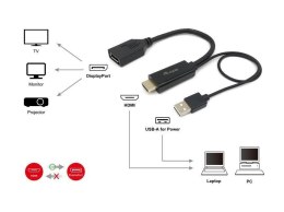 Equip 119039 adapter kablowy 0,15 m HDMI Typu A (Standard) DisplayPort Czarny