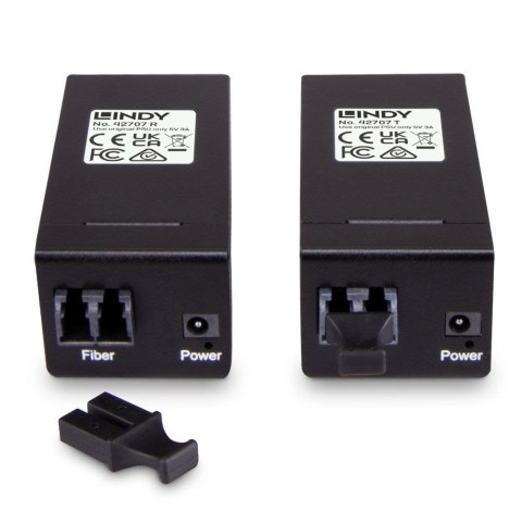 Lindy 42707 przedłużacz AV Nadajnik i odbiornik AV Czarny