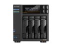 NAS Asustor AS6804T; Tower; 4x (3.5" SATA HDD/ 2.5" SSD); AMD Ryzen Embedded V3C14; 16G ECC DDR5 SODIMM (max. 64GB), 2x 10GbE, 2