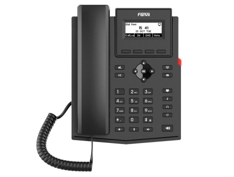 Fanvil X301W telefon VoIP Czarny 2 linii LCD Wi-Fi