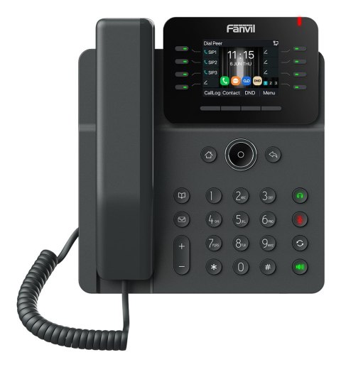 Fanvil V62W telefon VoIP Czarny 12 linii LCD