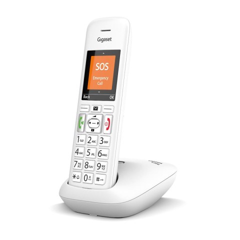 Gigaset E390 Telefon analogowy/DECT Nazwa i identyfikacja dzwoniącego Biały