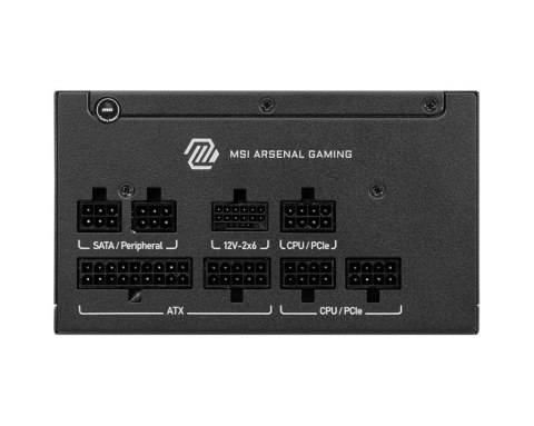 MSI MAG A650GLS PCIE5 moduł zasilaczy 650 W 24-pin ATX ATX Czarny