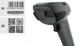 Safescan 310-W Ręczny czytnik kodów kreskowych 1D/2D CMOS Czarny, Szary