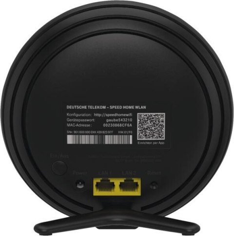 Telekom 40824613 router bezprzewodowy Ethernet Dual-band (2.4 GHz/5 GHz) Czarny