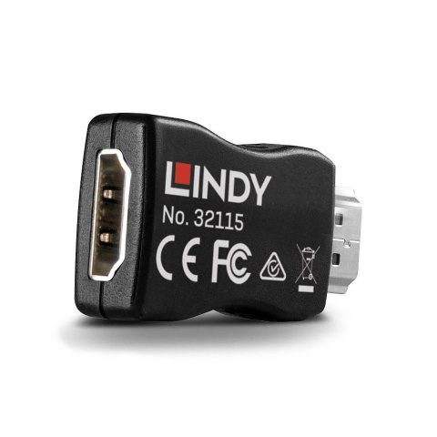 Lindy 32115 przejściówka do kabli HDMI Czarny