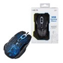 LogiLink Mysz USB dla graczy, 2400 DPI, czarna