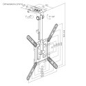 Gembird Uchwyt sufitowy do telewizorów 23-55 cali z pełnym zakresem ruchu (regulowany)