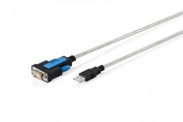 Digitus Kabel adapter USB 2.0 do RS232 (DB9) | Chipset FTDI (FT232RNL) | PVC, transparentny | Mocowanie na śruby | 1.8m