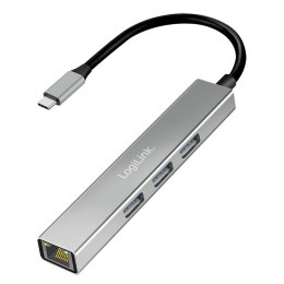 LogiLink HUB USB3.2 3xUSB-A, 1x RJ45 Gigabit Ethernet