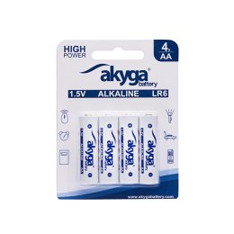 Bateria alkaliczna Akyga AKY2068 AA LR6 Zn-MnO2, 1.5V/3050mAh 4szt/blister