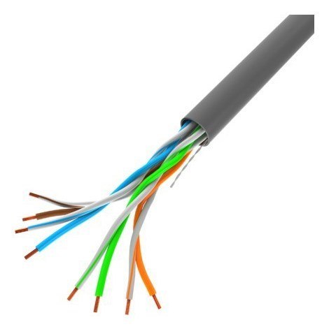 KABEL LAN UTP KAT.5E 100M DRUT CU SZARY CPR + FLUKE PASSED LANBERG