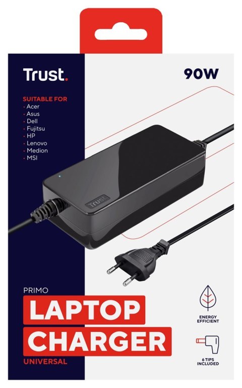 Trust Primo adapter zasilający/ inwentor Wewnętrzna 90 W Czarny