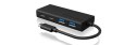 ICY BOX IB-HUB1426-CPD USB 3.2 Gen 1 (3.1 Gen 1) Type-C 5000 Mbit/s Czarny